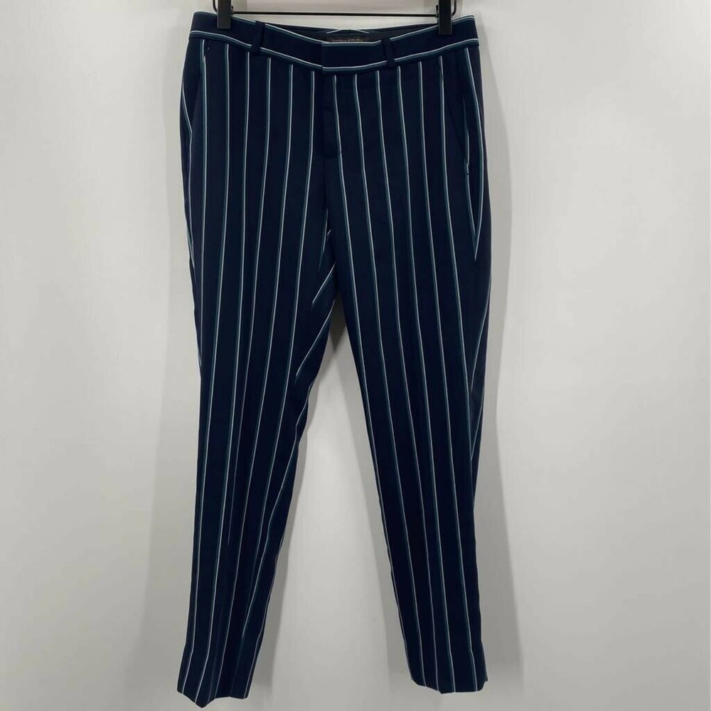Banana Republic Skinny Slim Pants Stripe Mid Rise